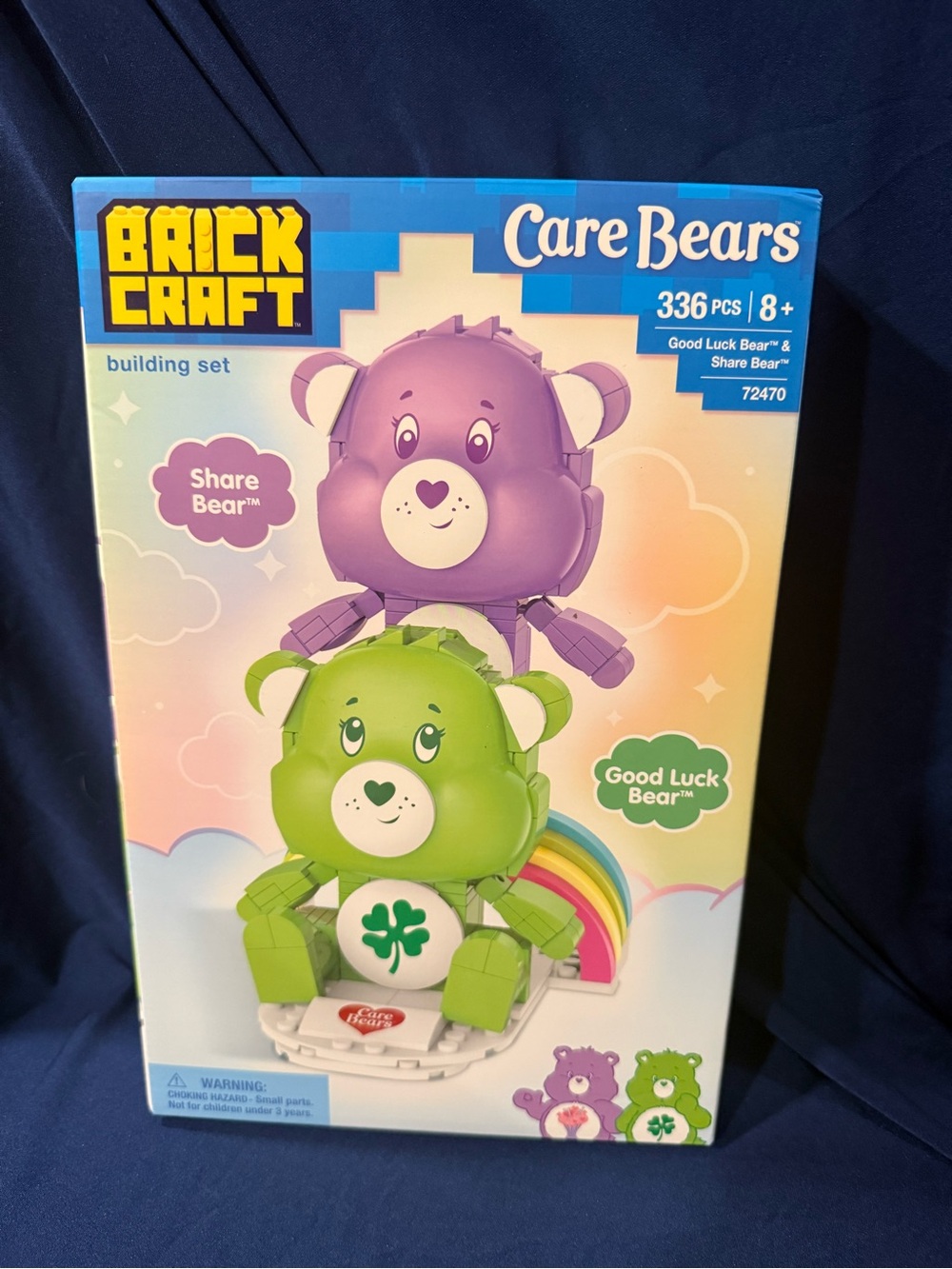 Care Bears Brick Craft Share Bear (Purple) & Good Luck Bear (Green) Building Set